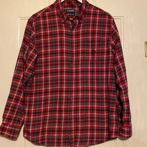Chaps Performance Flannel plaid button down‎ shirt